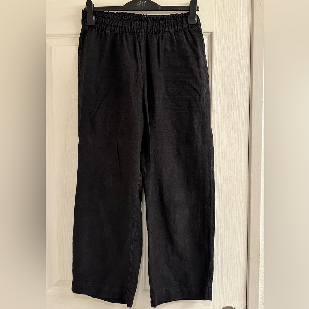 H&M Black Linen Button-Up Shirt, Pants and Shorts Set - Picture 6 of 8